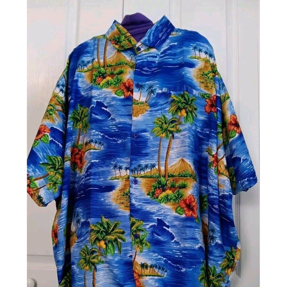 3XXXL Vintage Creations Caribbean Island Hawaiian Reggae Ocean Palm Srees Shirt